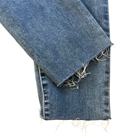 JUSTFAB High-Waisted Ultra Stretch Skinny Jeans Raw Hem Medium Wash Size 31 - Picture 9 of 12